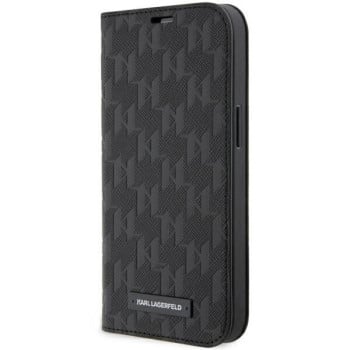 Оригінальний чохол-книжка Karl Lagerfeld Saffiano Monogram для iPhone 14 Pro Max - black