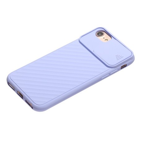 Чехол Sliding Camera на iPhone SE 3/2 2022/2020/7/8 - фиолетовый
