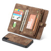Чохол-гаманець CaseMe 008 Series Zipper Style на iPhone XR - коричневий