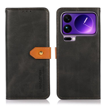 Чехол-книжка KHAZNEH Cowhide Texture на Xiaomi 17 Pro — чёрный
