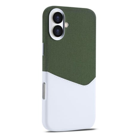 Чехол Kalebol Cloth Textue Stitching Card Slot Magnetic на iPhone 17 - зеленый