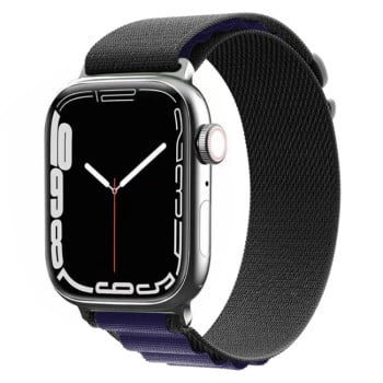 Ремешок Nylon Loop для Apple Watch 10 46mm/Ultra 49mm / Series 8/7 45mm / 44mm / 42mm - черно-фиолетовый