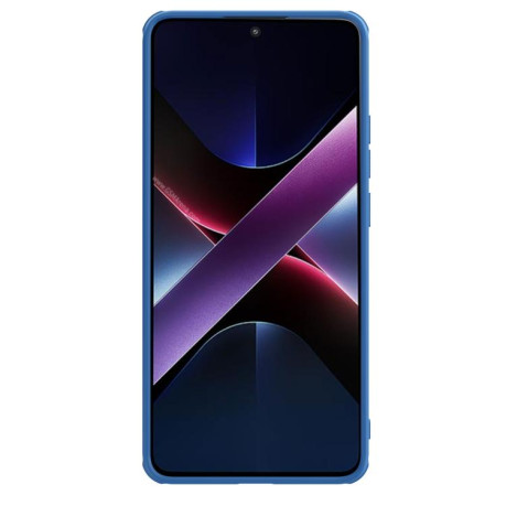 Противоударный чехол NILLKIN Super Frosted для Xiaomi Poco X7 Pro - синий