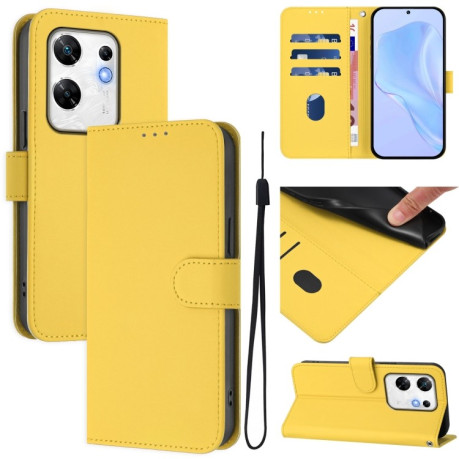 Чехол-книжка Skin Feel Solid Color Leather для Infinix Zero 30 4G - желтый