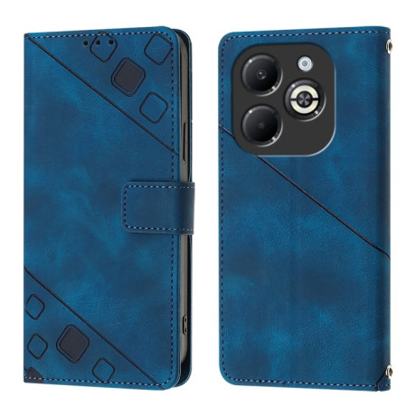 Чохол-книжка Skin-feel Embossed для Infinix Smart 8 Plus / Smart 8 Pro - синій