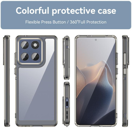Противоударный чохол Colorful Acrylic Series для Motorola Edge 60 Fusion - серый