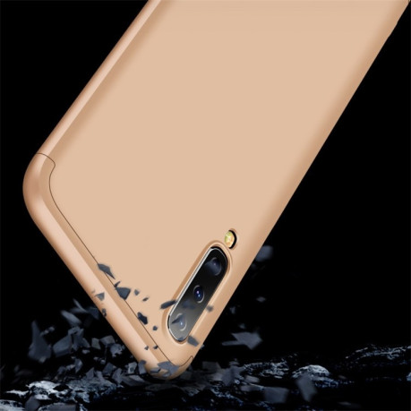 Чехол GKK Three Stage Splicing Full Coverage на Samsung Galaxy A50/A30s/A50s-золотой