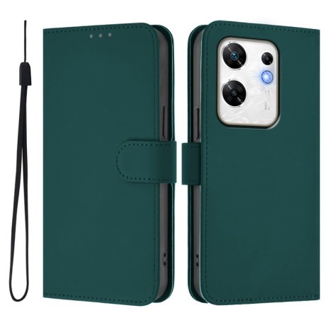 Чехол-книжка Skin Feel Solid Color Leather для Infinix Zero 30 4G - зеленый
