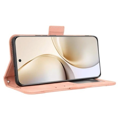 Чехол-книжка Skin Feel Calf на Realme 14 Pro+  - розовый