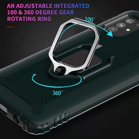 Протиударний чохол Carbon Fiber Rotating Ring Samsung Galaxy A21S - зелений