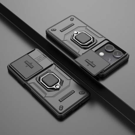 Противоударный чехол Sliding Camshield для Xiaomi Redmi Note 13 5G - черный