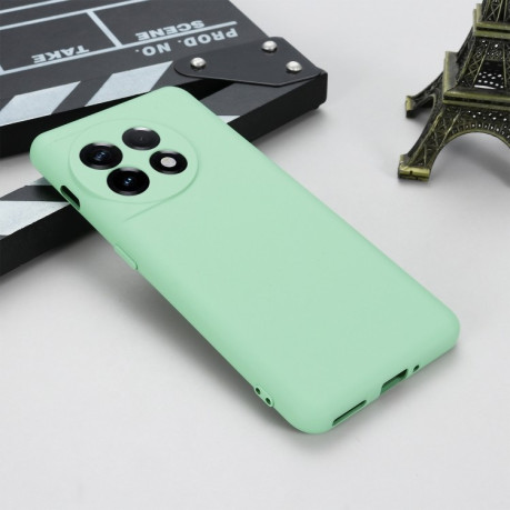 Силиконовый чехол Solid Color Liquid Silicone на OnePlus 11R / Ace 2 - зеленый