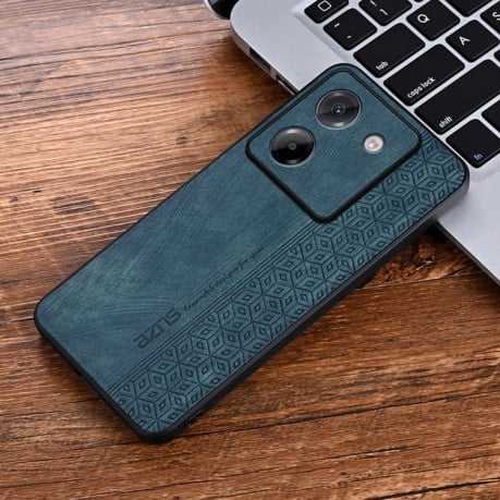 Чехол AZNS с 3D-тиснением и мягким покрытием Skin Feel на Xiaomi Poco M7 Pro 5G - зеленый