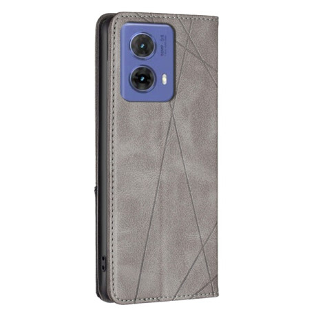 Чохол-книжка Rhombus Texture для Motorola Moto G85 - сірий