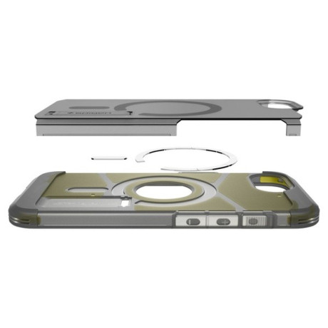 Оригинальный чехол Spigen Tough Armor MagSafe на iPhone 16e - Clear Gray