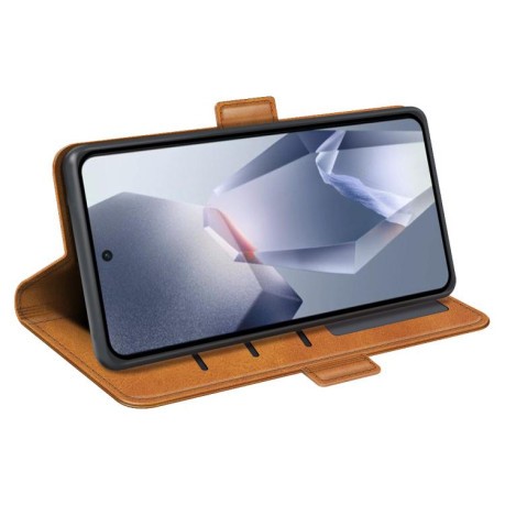 Чехол-книжка Dual-side Magnetic Buckle для OnePlus 13R/Ace 5/Ace 5 Pro - желтый