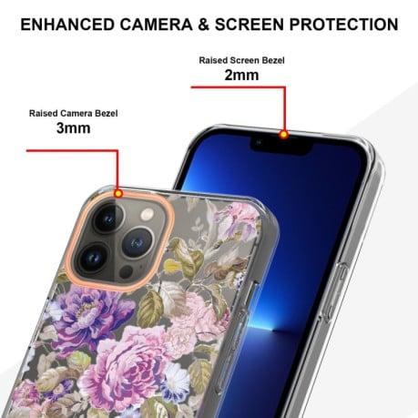 Протиударний чохол Flowers and Plants Series IMD TPU для iPhone 16 Pro Max - Peony