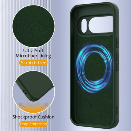 Силіконовий чохол Shockproof Silicone Magsafe для Google Pixel 10 Pro XL - зелений