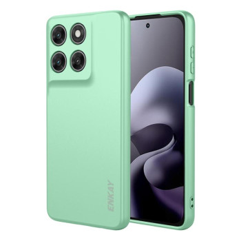 Силиконовый чехол ENKAY Liquid Silicone на Motorola Moto G77 / G67 5G — светло-зелёный
