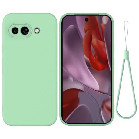 Силіконовий чохол Solid Color Liquid Silicone на Google Pixel 9a - зелений