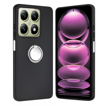 Противоударный чехол Matte with Ring Holder для Xiaomi 14T Pro - серебристый