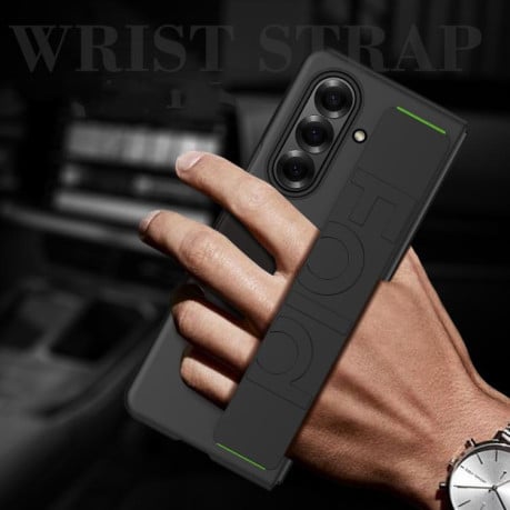 Чехол Skin Elastic Wrist Grip Back Cover на Samsung Galaxy Fold 7 5G  - зеленый