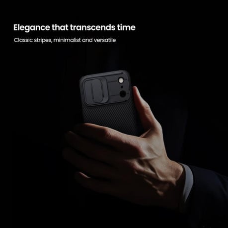 Чехол NILLKIN CamShield Pro со шторкой на камеры на iPhone 17 Pro Max - синий