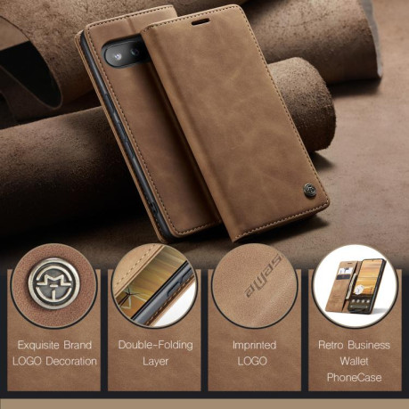 Чехол-книжка CaseMe-013 Multifunctional на Google Pixel 9a - коричневый