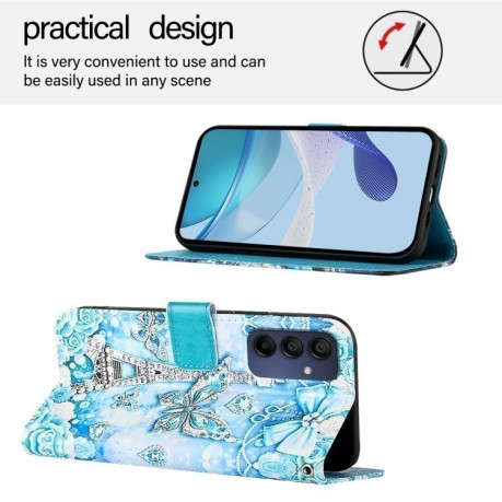 Чехол-книжка Colored Drawing Pattern Plain Weave Leather для Samsung Galaxy A16 5G - Butterfly