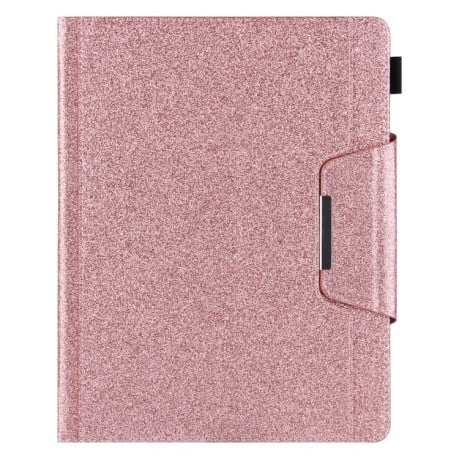 Протиударний чохол-книжка Glitter Metal Buckle Leather Smart для iPad Pro 13 2024 - рожеве золото