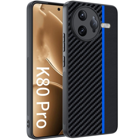 Протиударний чохол Carbon Fiber Texture Printing для Xiaomi Poco F7 Ultra 5G - чорно-синій