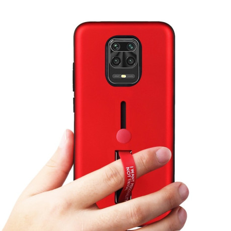 Противоударный чехол Oil Feel на Xiaomi Redmi 10X / Note 9 - красный