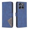 Чохол-книжка з фактурою Rhombus та магнітним хлястиком на Motorola Edge 50 Neo - синій
