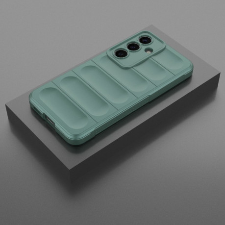 Силіконовий чохол Magic Flannel для Samsung Galaxy S25 5G - зелений