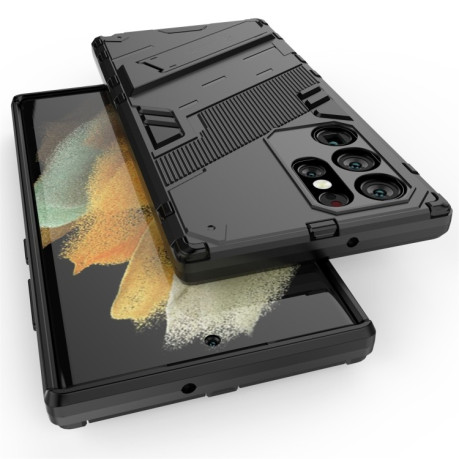 Противоударный чехол Punk Armor для Samsung Galaxy S22 Ultra 5G - черный
