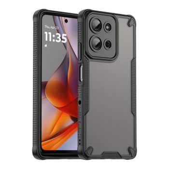 Противоударный чехол Armor Glaze PC Hybrid для Motorola Moto G75 5G - черный