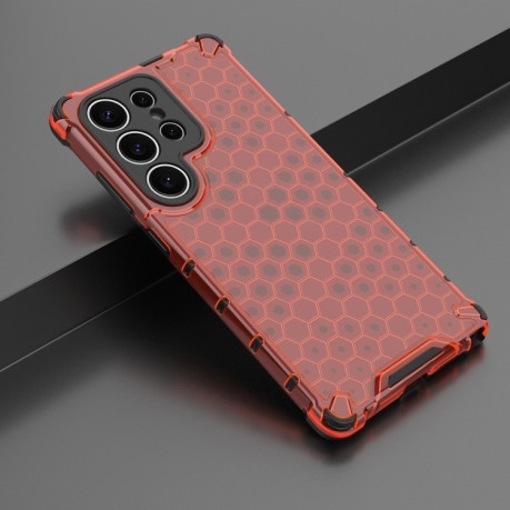 Противоударный чехол Honeycomb на Samsung Galaxy S25 Ultra 5G - красный