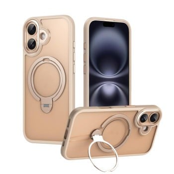 Чохол протиударний Double Ring MagSafe Magnetic Holder для iPhone 17 - Bronze