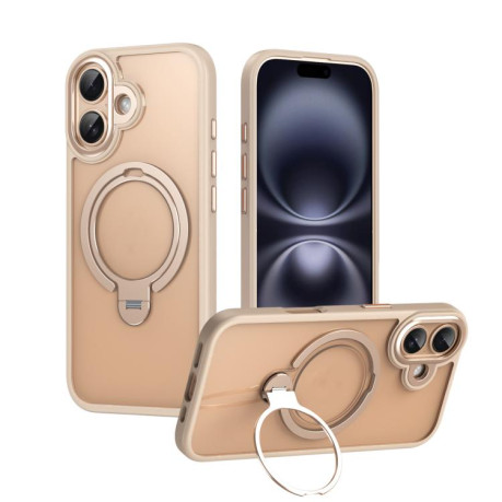 Противоударный чехол Double Ring MagSafe Magnetic Holder для iPhone 17 - Bronze