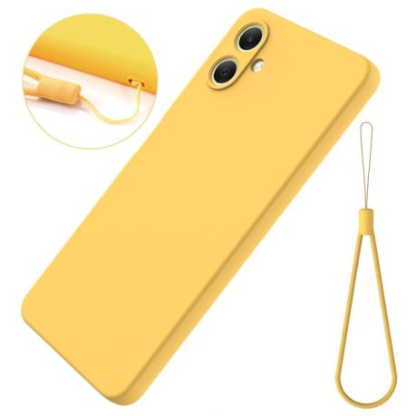 Силіконовий чохол Solid Color Liquid Silicone на Samsung Galaxy A07 4G - жовтий
