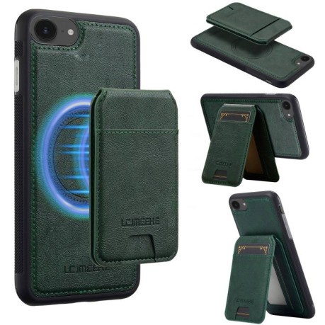 Чохол-книжка LC.IMEEKE L3 Series Detachable RFID Card Bag Magsafe для iPhone 16e - зелений