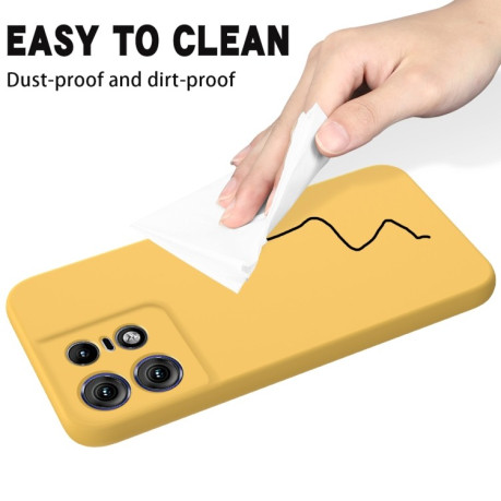 Силіконовий чохол Solid Color Liquid Silicone Motorola Edge 50 Pro - жовтий