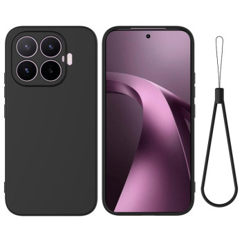 Силиконовый чехол Solid Color Liquid Silicone на Xiaomi 17T 5G — чёрный