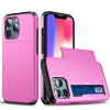 Протиударний чохол Armor Slide Card Slot для iPhone 13 mini - рожевий