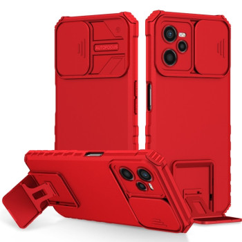 Протиударний чохол Stereoscopic Holder Sliding для Realme C35 - червоний