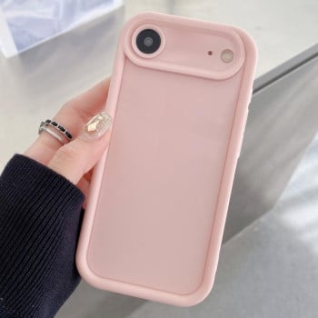 Чехол силиконовый Shockproof Frame Frosted Precise Hole на iPhone Air - розовый
