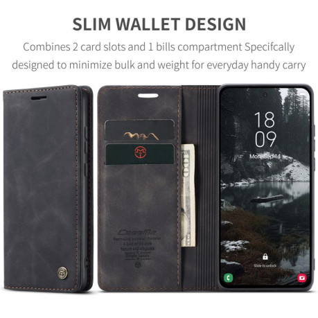 Чохол-книжка CaseMe-013 Multifunctional для Samsung Galaxy S25 Edge 5G - чорний
