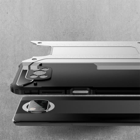 Противоударный чехол Magic Armor на Xiaomi Poco X3 / Poco X3 Pro - черный