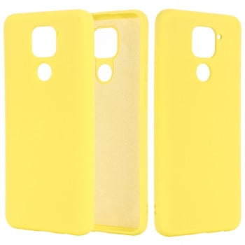 Силиконовый чехол Solid Color Liquid Silicone на Xiaomi Redmi Note 9 / Redmi 10X - желтый