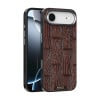 Ультратонкий чехол ABEEL Beast Pattern 6D Micro-Embossed MagSafe Genuine Leather на iPhone Air - коричневый